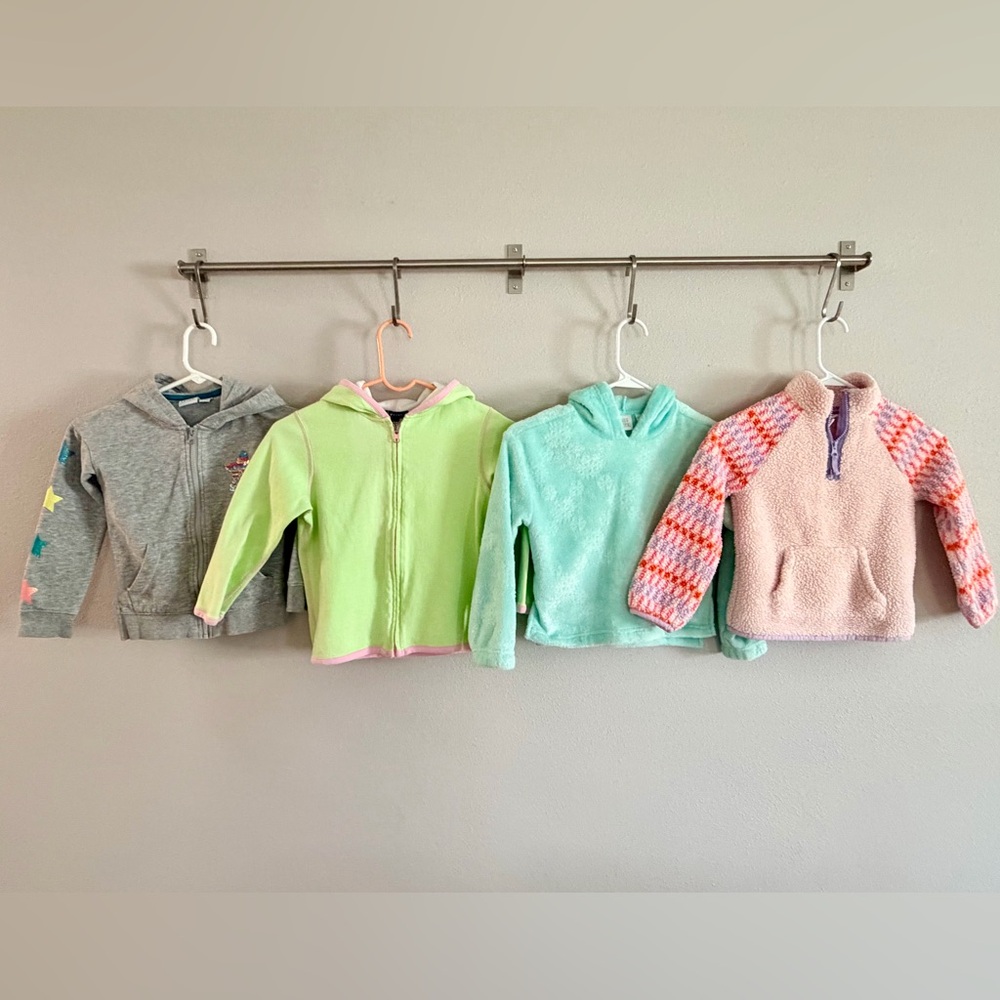 Multiple Brands: Girls Hoodie Collection - Gray, Green, Mint, Pink